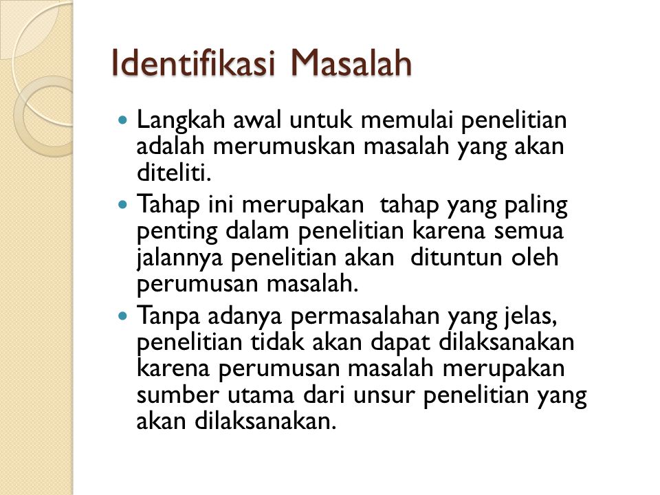 Contoh Identifikasi Masalah Dalam Proposal